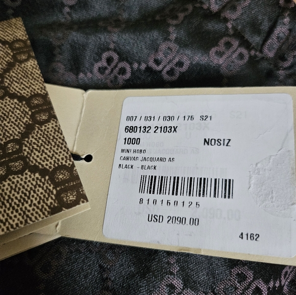Balenciaga x Gucci The Hacker Project Mini Jackie 1961 Hobo BB Canvas Black IT - Picture 8 of 13